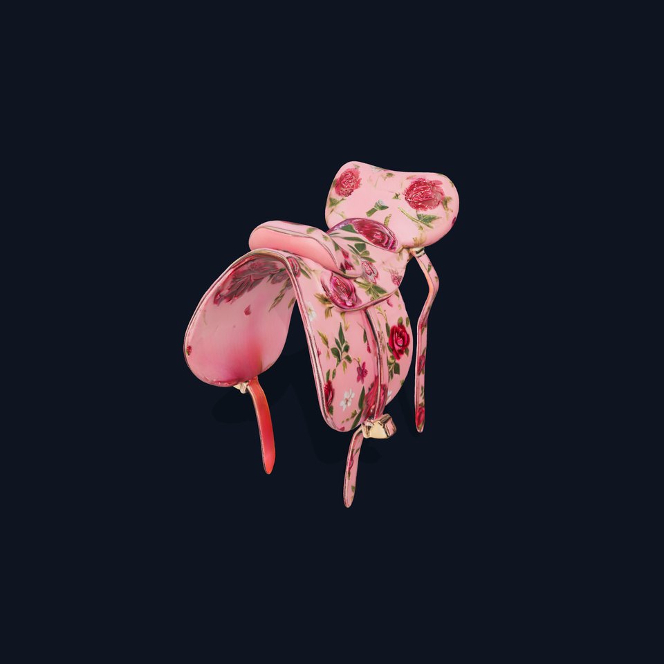 Floral Pink Saddle model pack